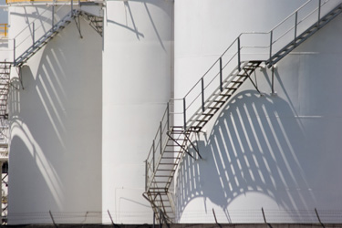 Oil tanks with stairs